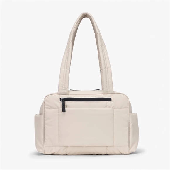 CALPAK Luka Mini Puffy Duffel Bag Oatmeal Beige Travel Gym - Picture 6 of 6